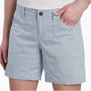 Kuhl Shorts Women 10 Blue Cabo Chino Mountain Air Travel Hiking Outdoor Gorpcore